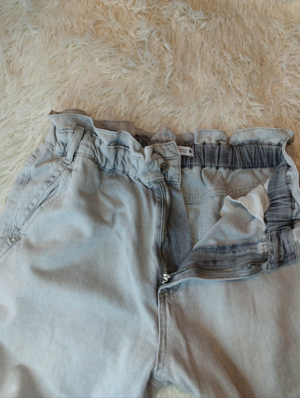 Zara Baggy Paper-bag Jeans Size 10 - Picture 9 of 13